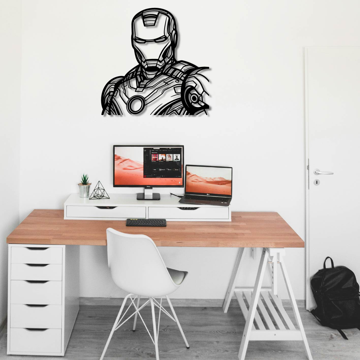 IRONMAN DETAILED PORTRAIT METAL WALL ART