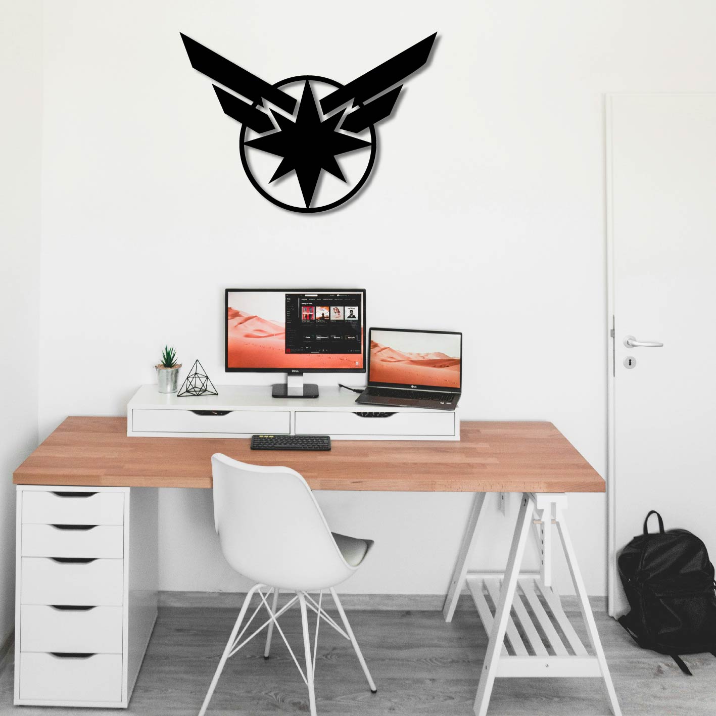 CAPTAIN MARVEL LOGO METAL WALL ART
