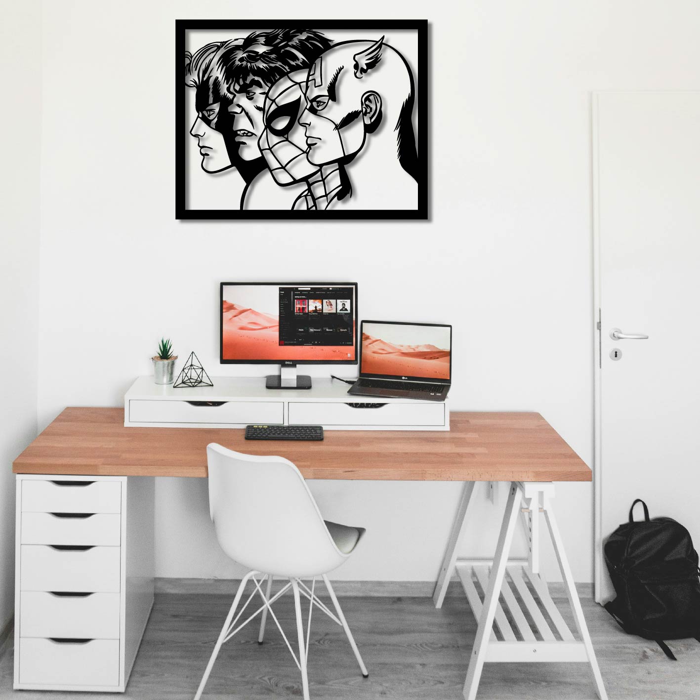 CLASSIC AVENGERS PORTRAIT METAL WALL ART