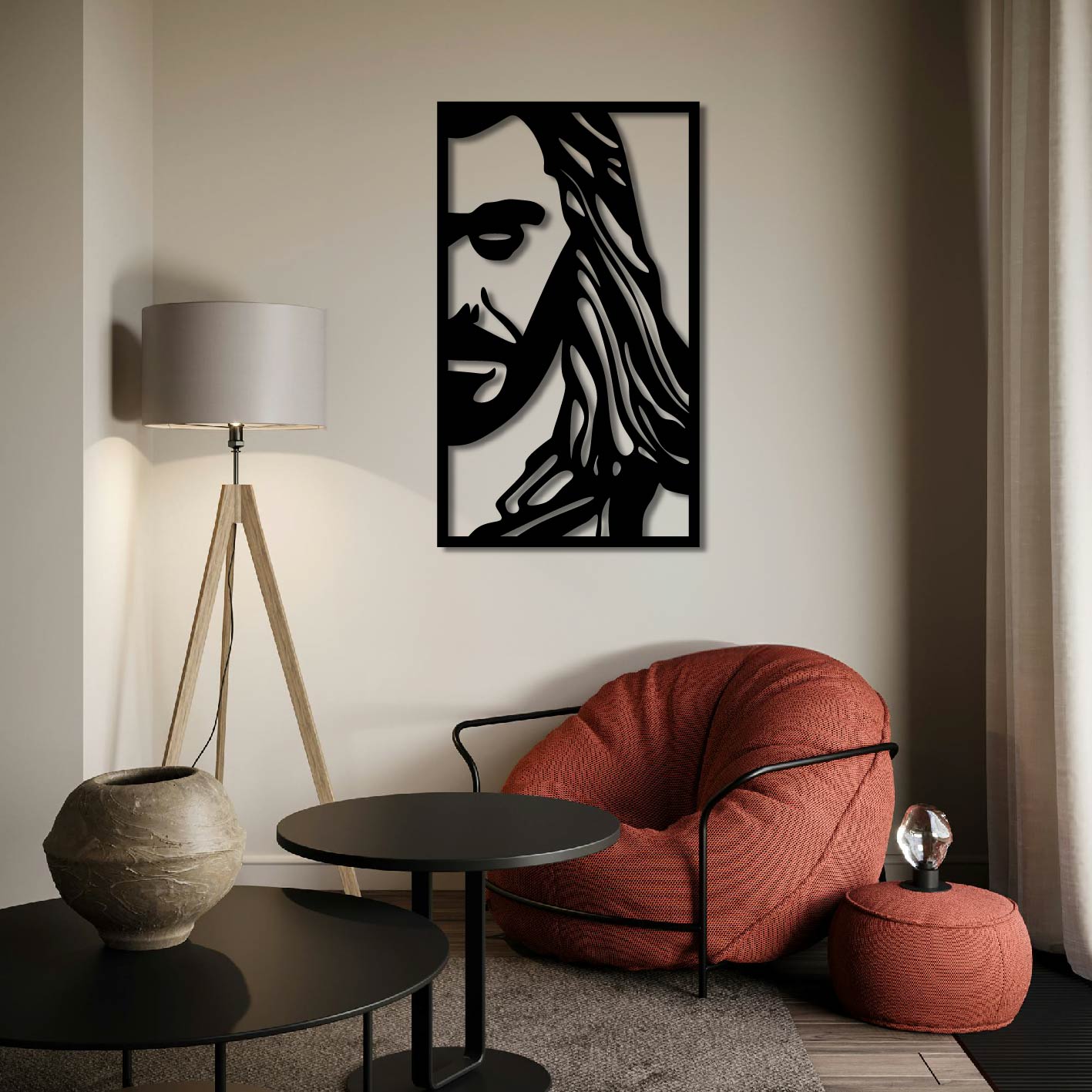 MCU THOR FACE PORTRAIT METAL WALL ART