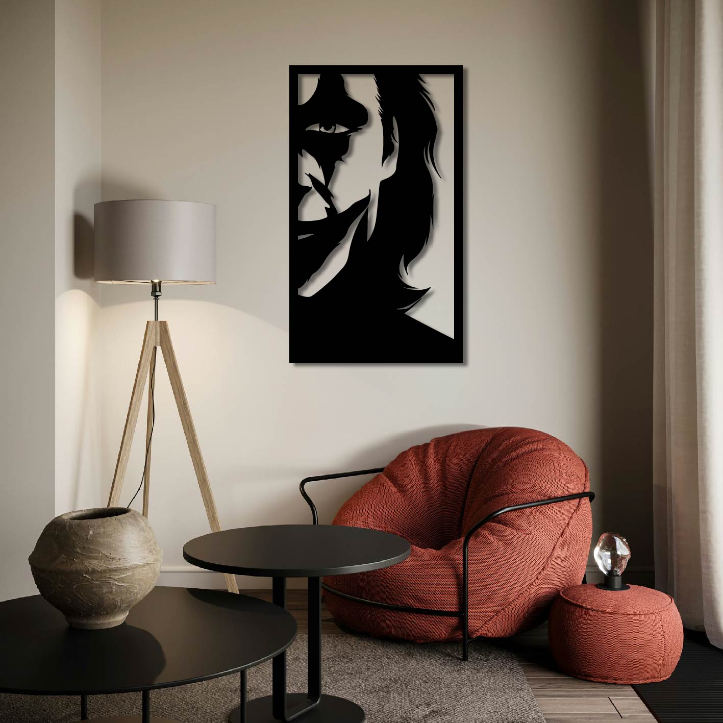 The Joker Metal Wall Art Frame