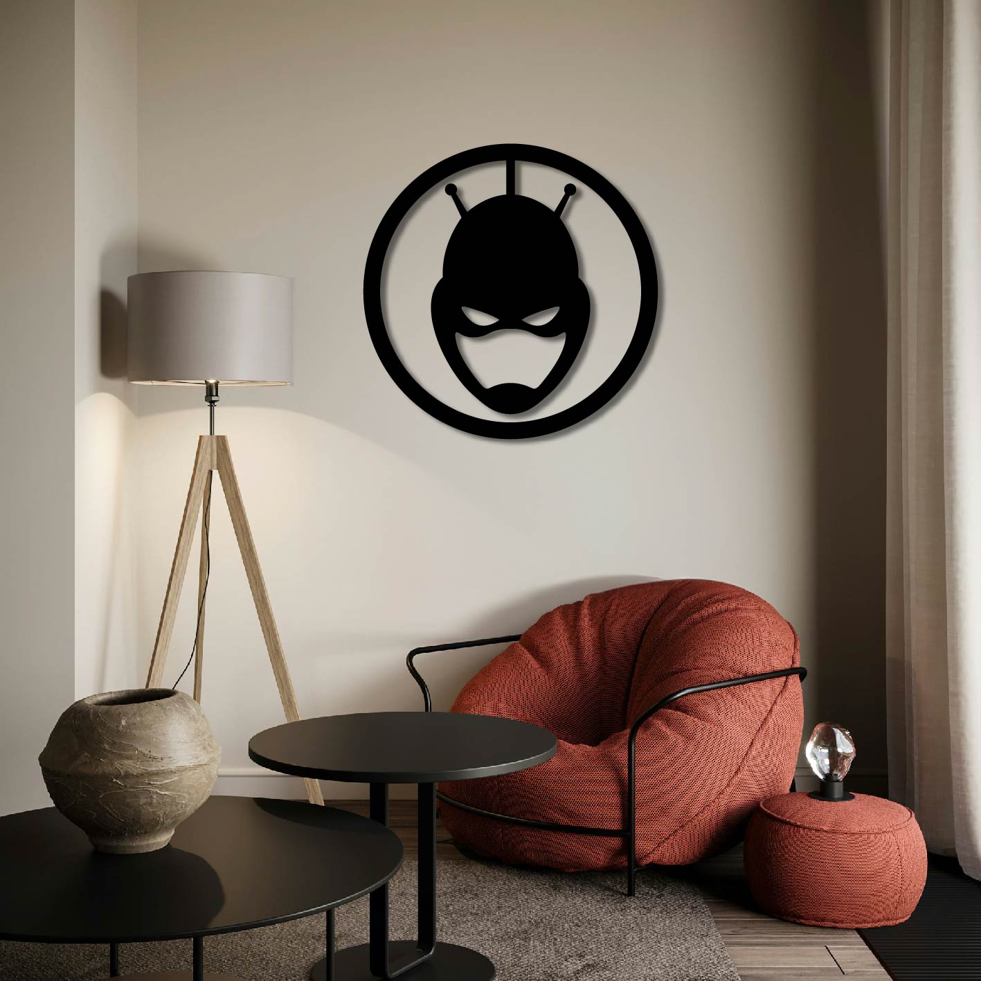 MARVEL ANTMAN PORTRAIT ROUND METAL WALL ART