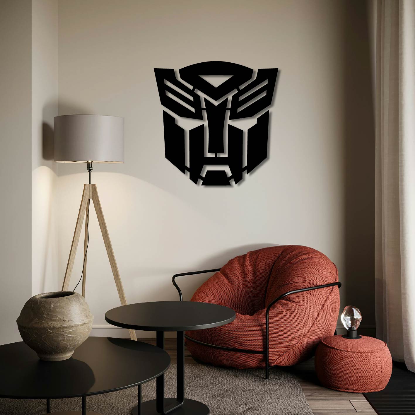 TRANSFORMERS AUTOBOTS LOGO METAL WALL ART