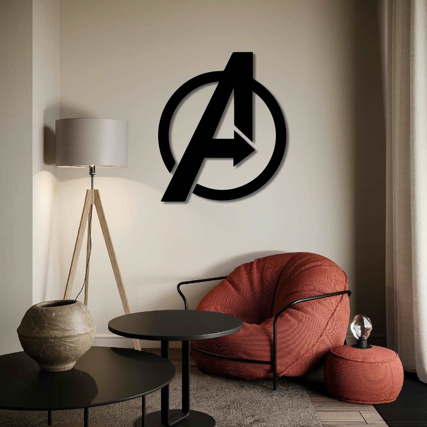 AVENGER LOGO 2 METAL WALL ART