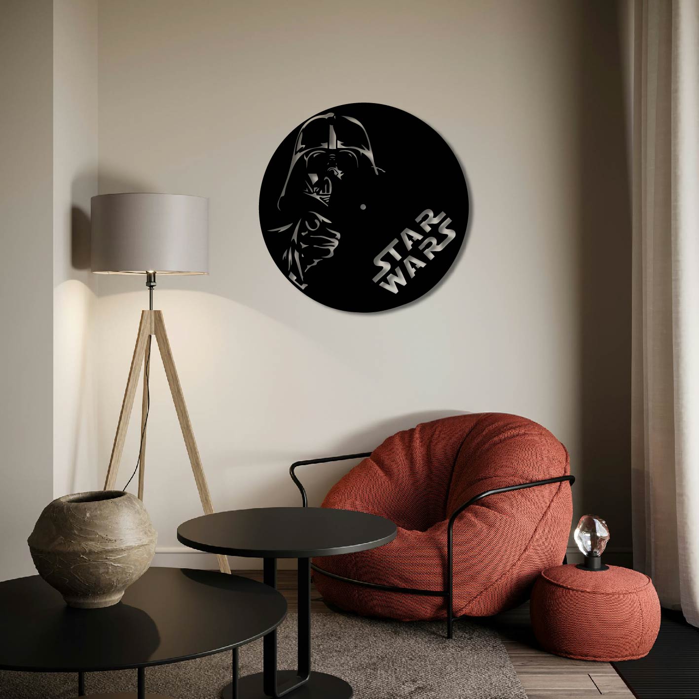 STAR WARS DARTH VADER VINYL DECOR METAL WALL ART