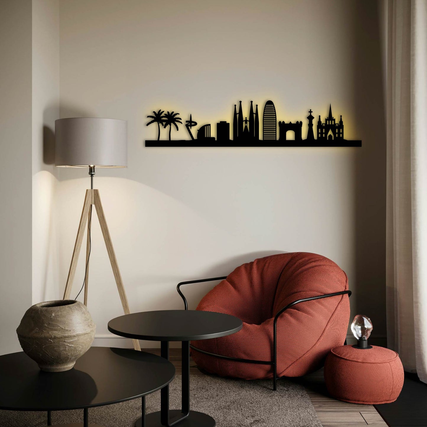 BARCELONA SPAIN METAL WALL ART