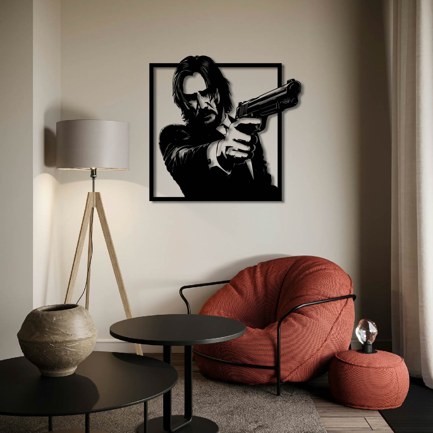 John Wick Metal Wall Art Frame