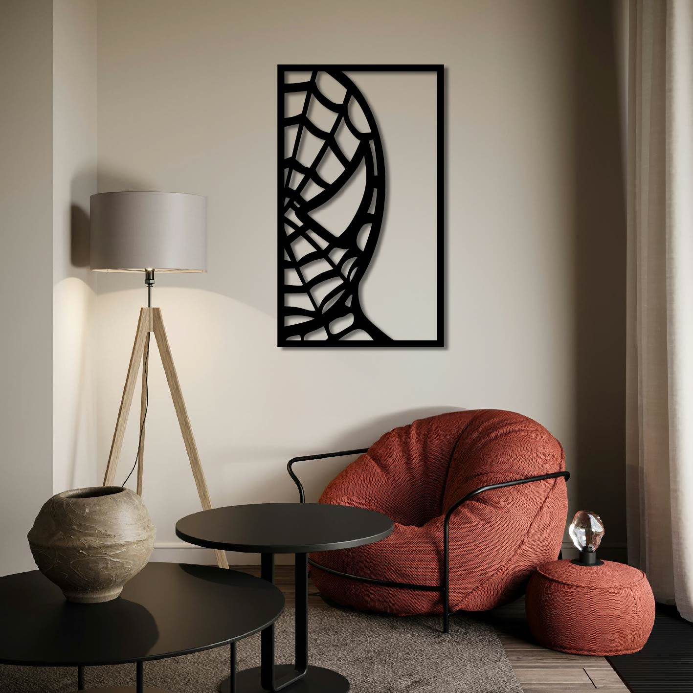 SPIDERMAN FACE PORTRAIT METAL WALL ART