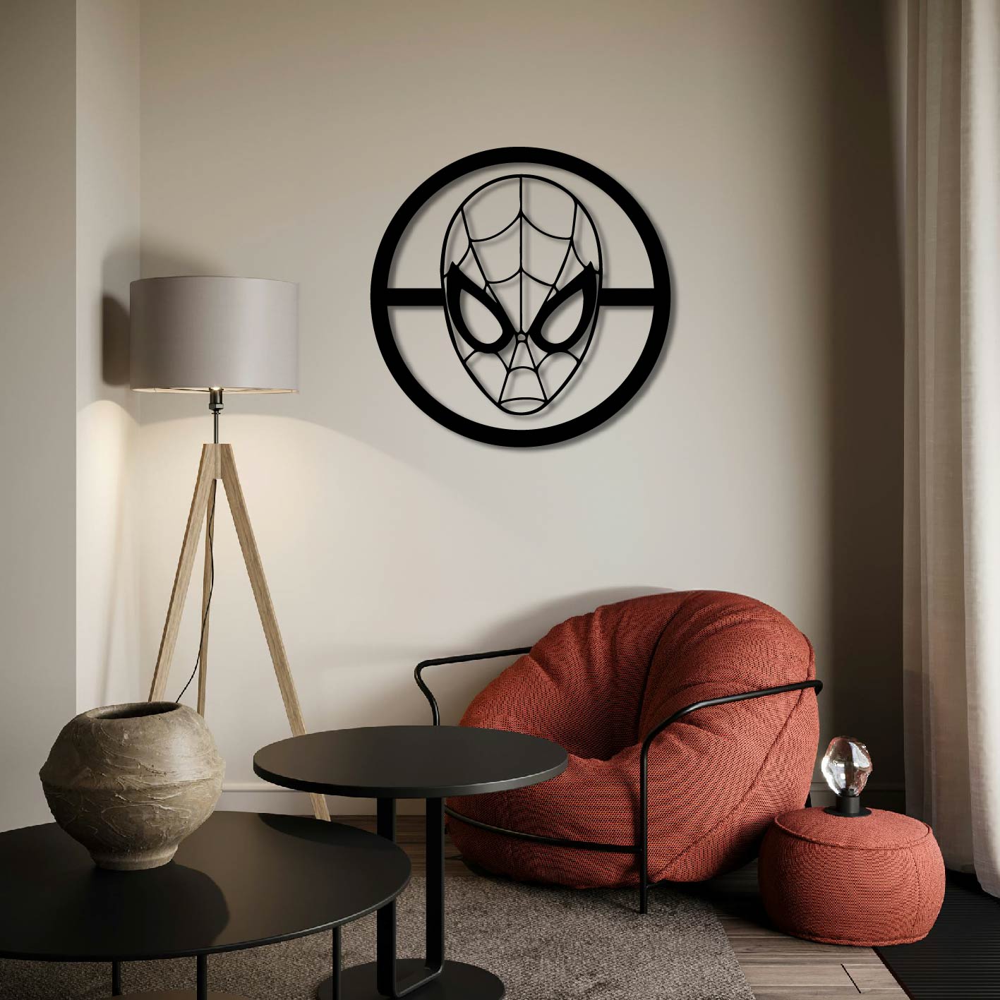 SPIDERMAN PORTRAIT METAL WALL ART
