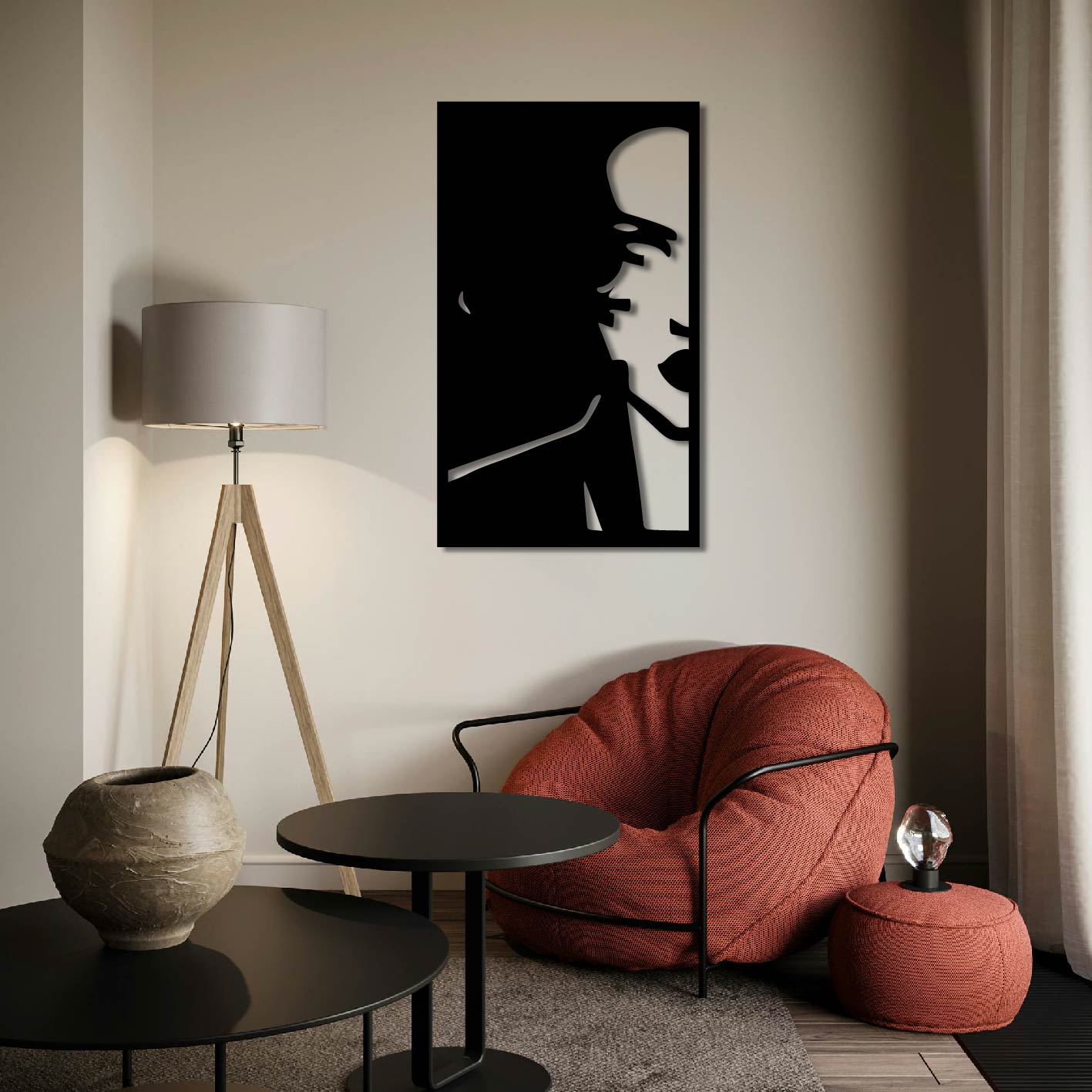 BLACK WIDOW PORTRAIT METAL WALL ART