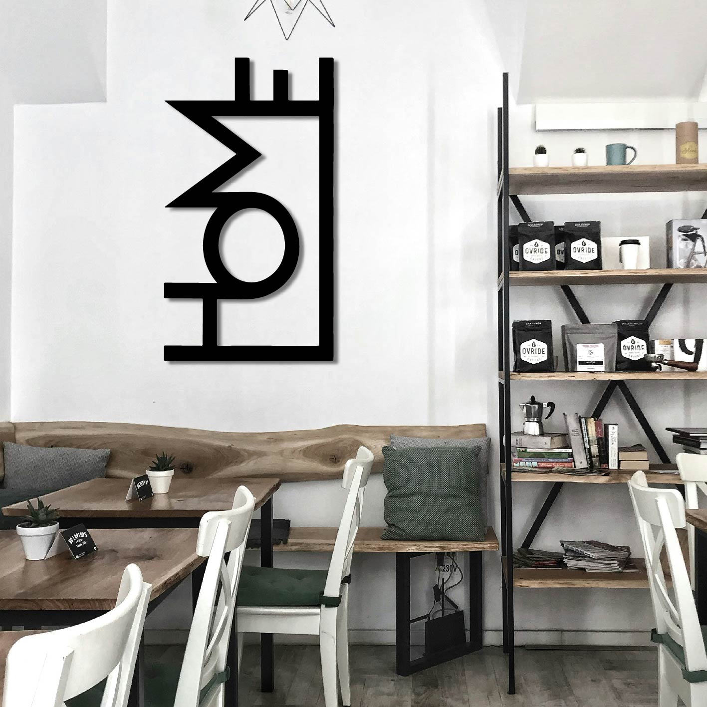 HOME SIGN METAL WALL ART