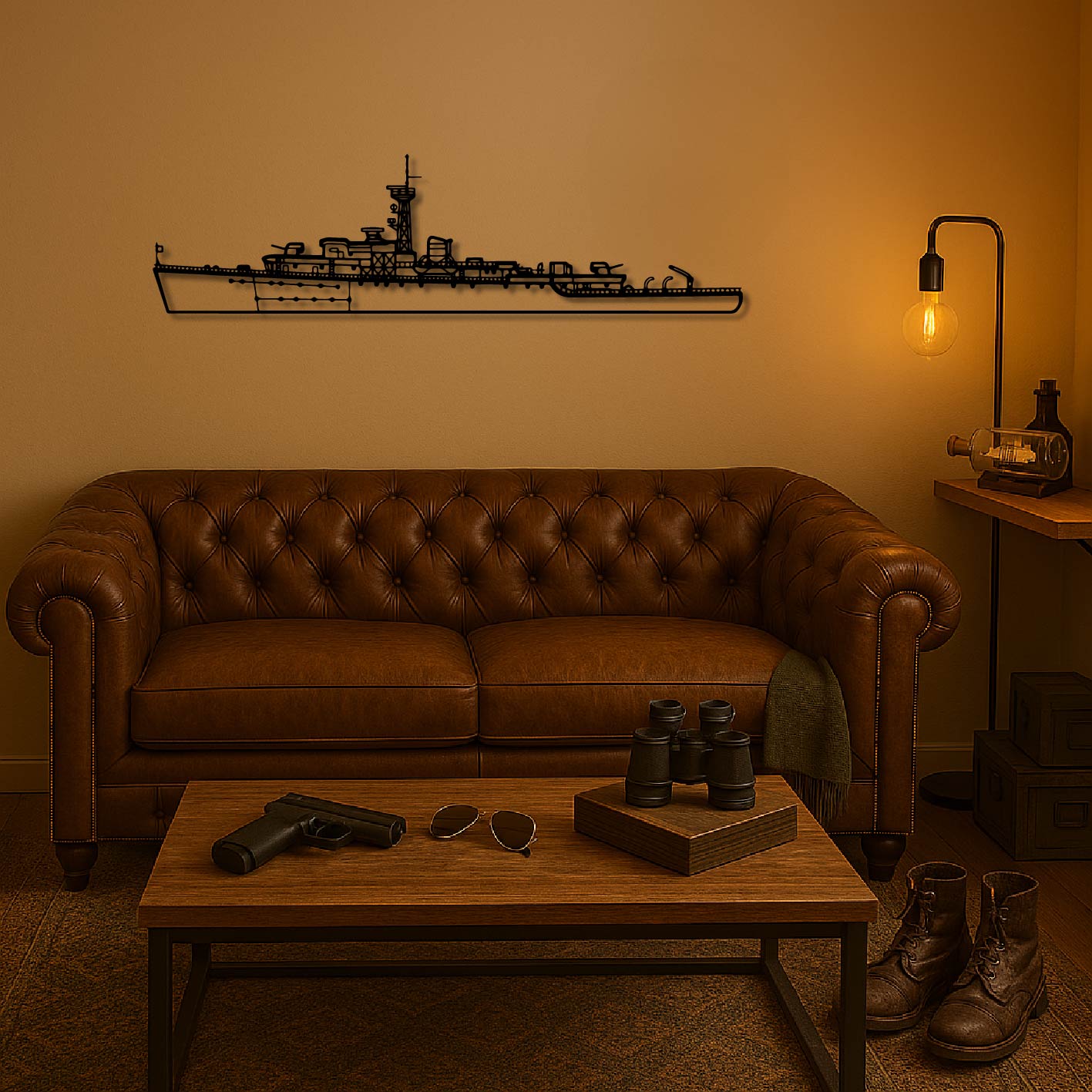 MATTI KURKI FRIGATE 1962 METAL WALL ART