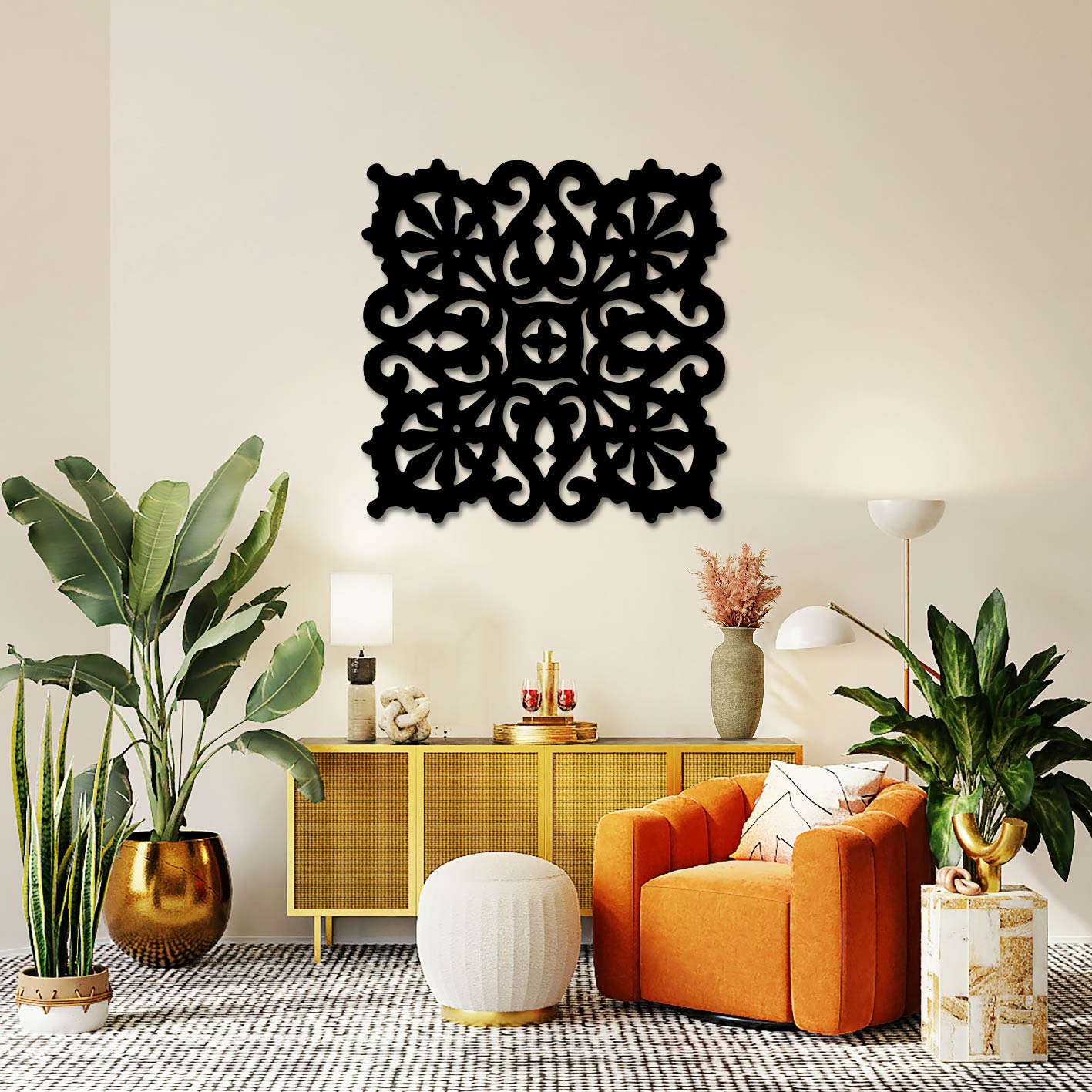 MANDALA PATTERN Metal Wall Art
