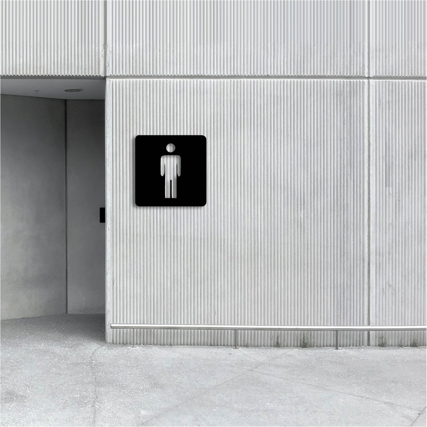 MALE RESTROOM SIGN METAL WALL ART