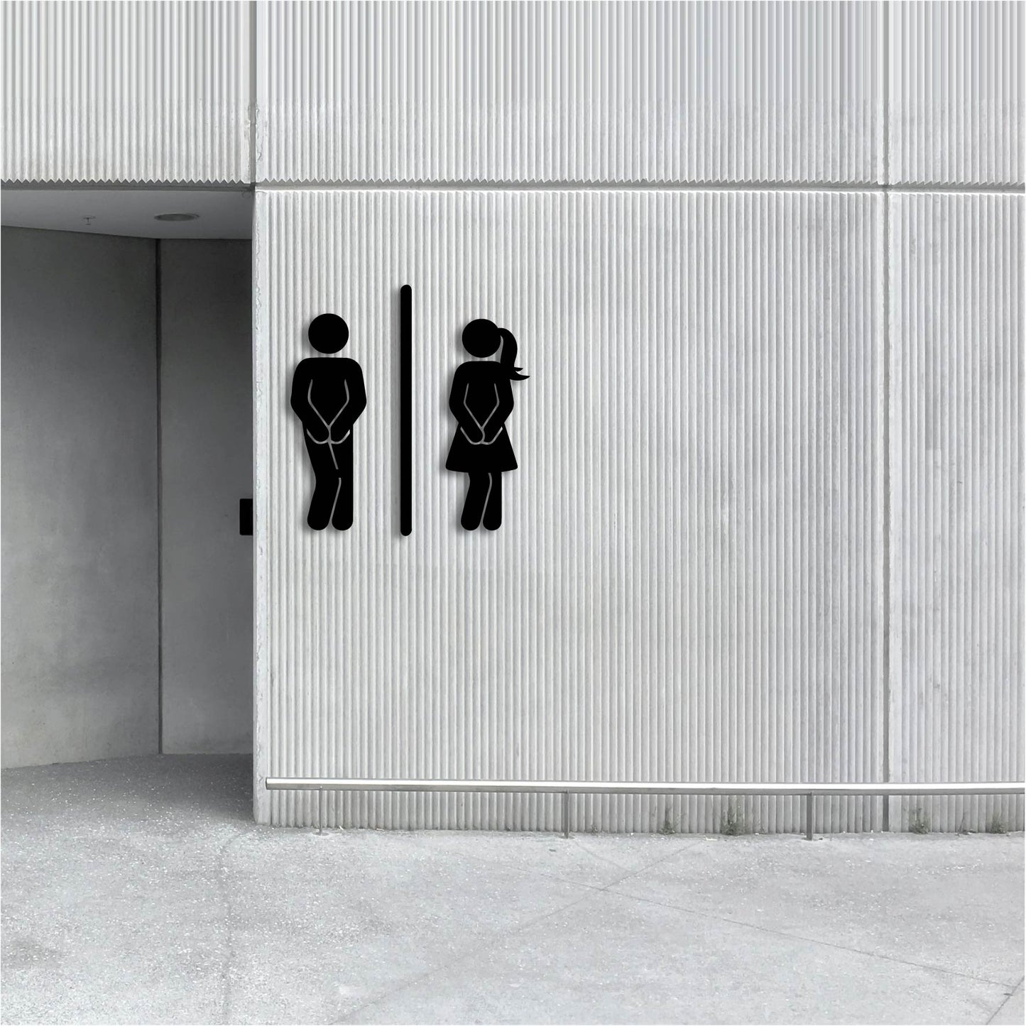 FUNNY BATHROOM SIGN METAL WALL ART