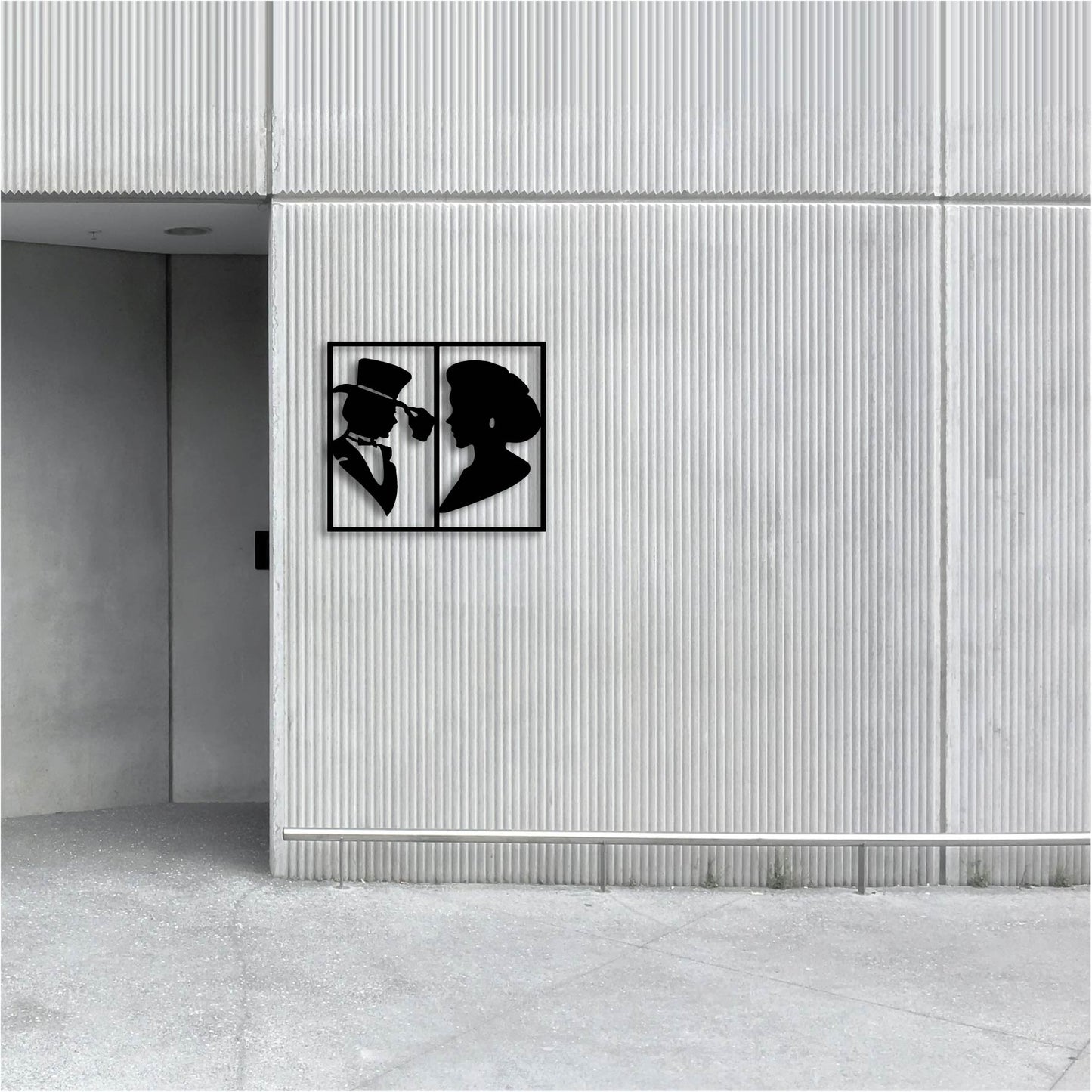 LADIES AND GENTLEMEN BATHROOM SIGN METAL WALL ART 2
