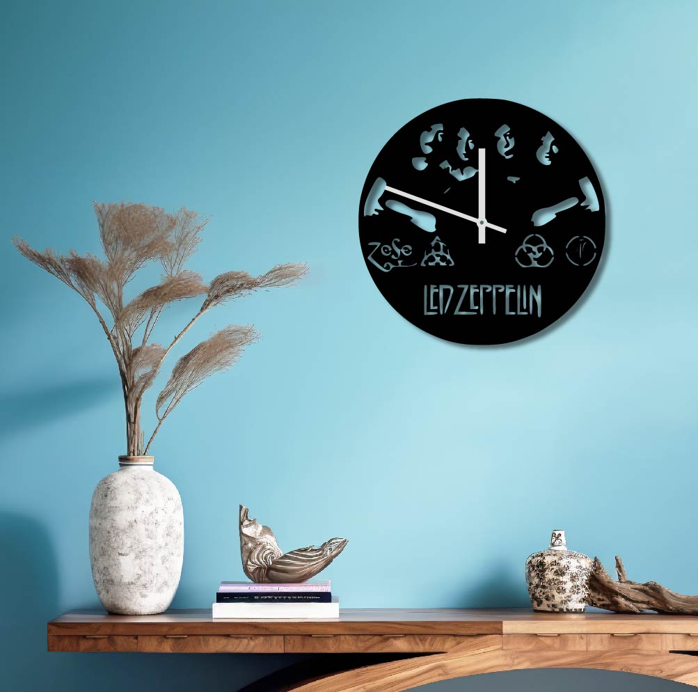 LED ZEPPELIN METAL WALL ART CLOCK