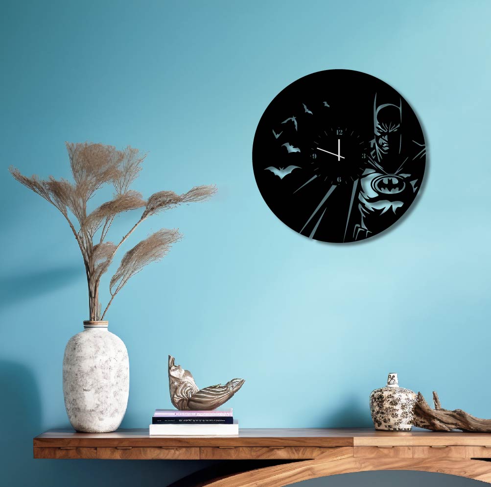 BATMAN CUTOUT WALL ART CLOCK