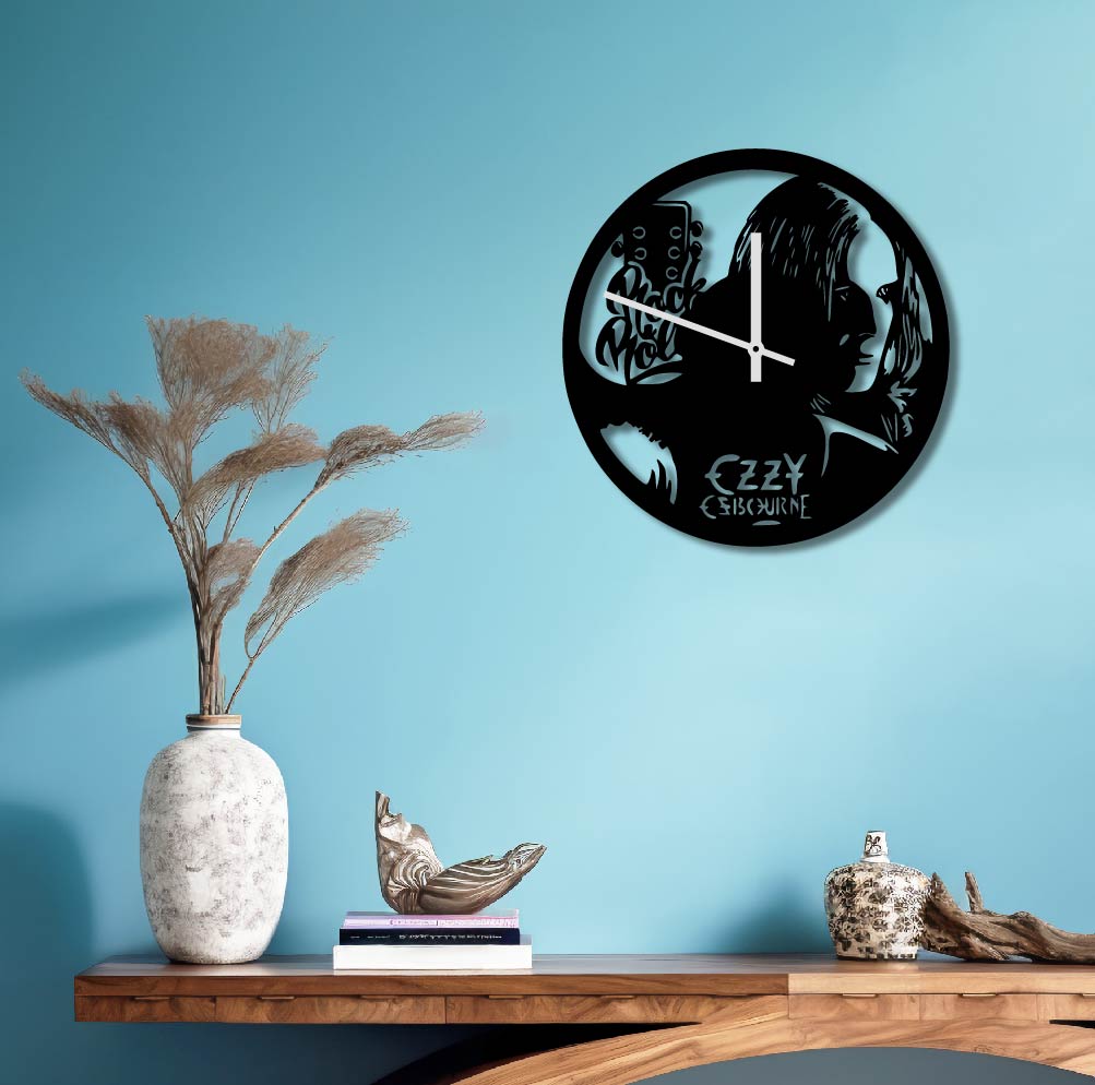 OZZY OSBOURNE METAL WALL ART CLOCK
