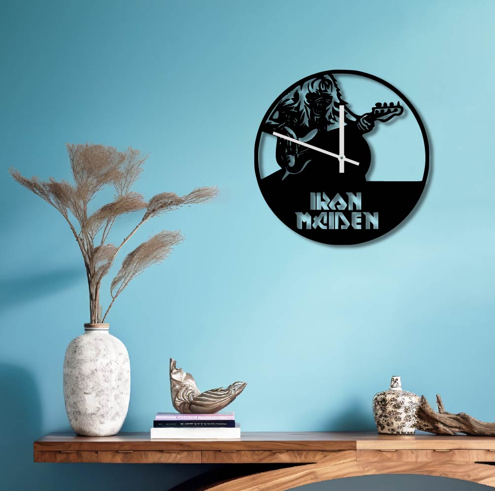 IRON MAIDEN METAL WALL ART CLOCK