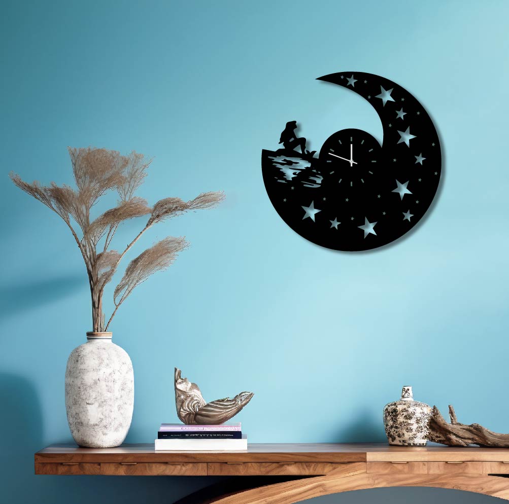 DISNEY LITTLE MERMAID METAL WALL ART CLOCK