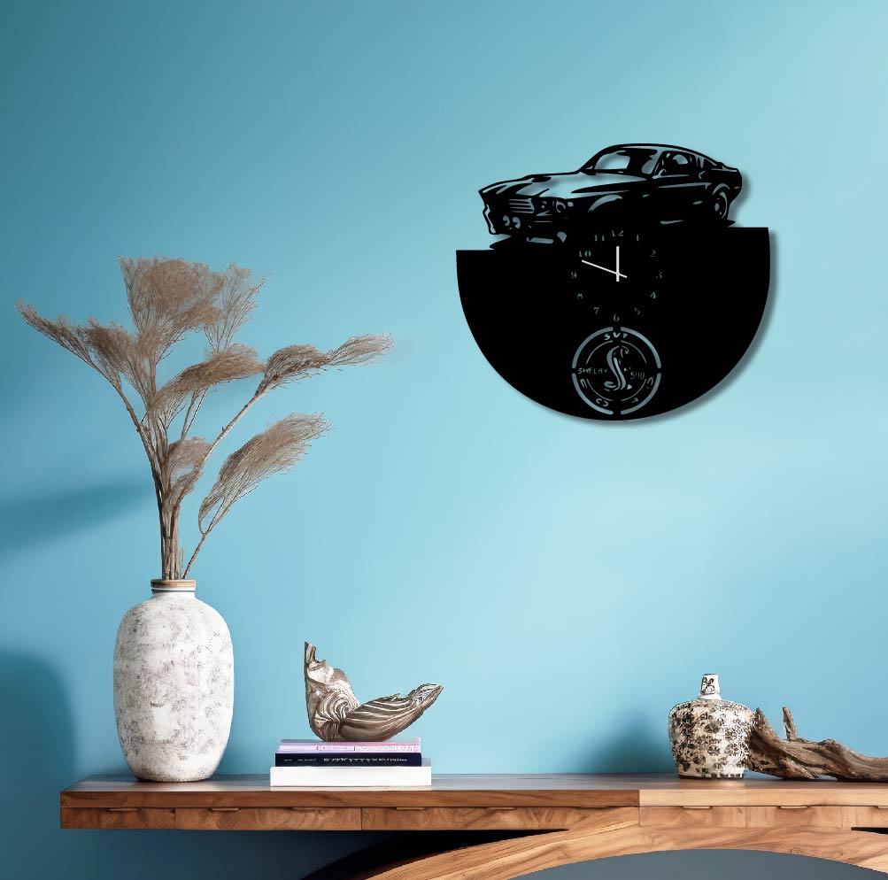 SHELBY GT METAL WALL ART CLOCK