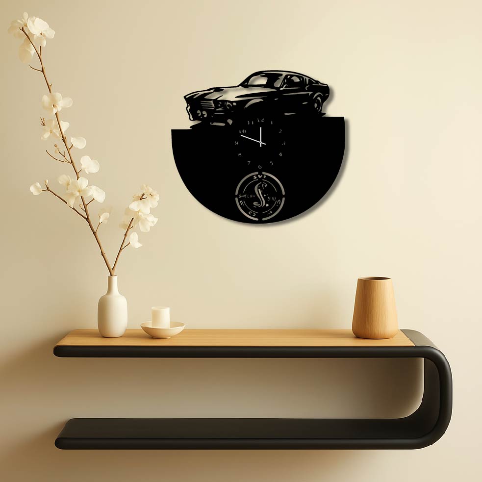 SHELBY GT METAL WALL ART CLOCK