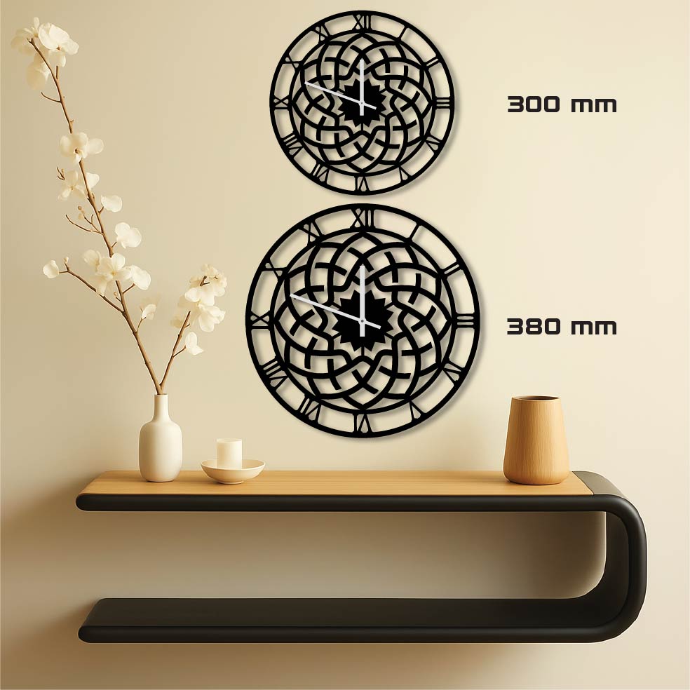 CHRISTMAS PINE METAL WALL ART CLOCK