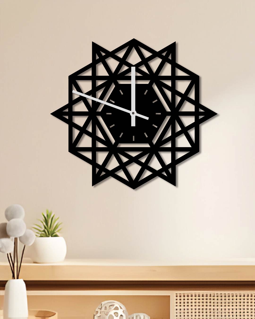 Geometric Metal Wall Art Clock CS HOME geometric-metal-wall-art-clock-cs-home