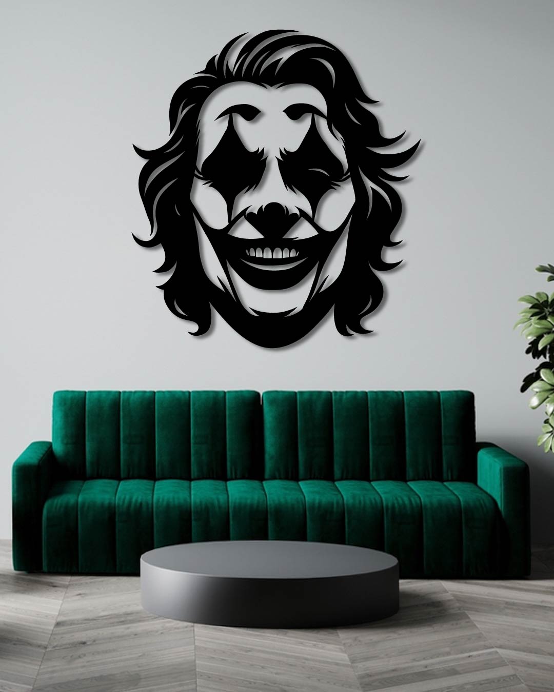 Joker Movie Portrait Joaquin Phoenix Metal Wall Art Frame