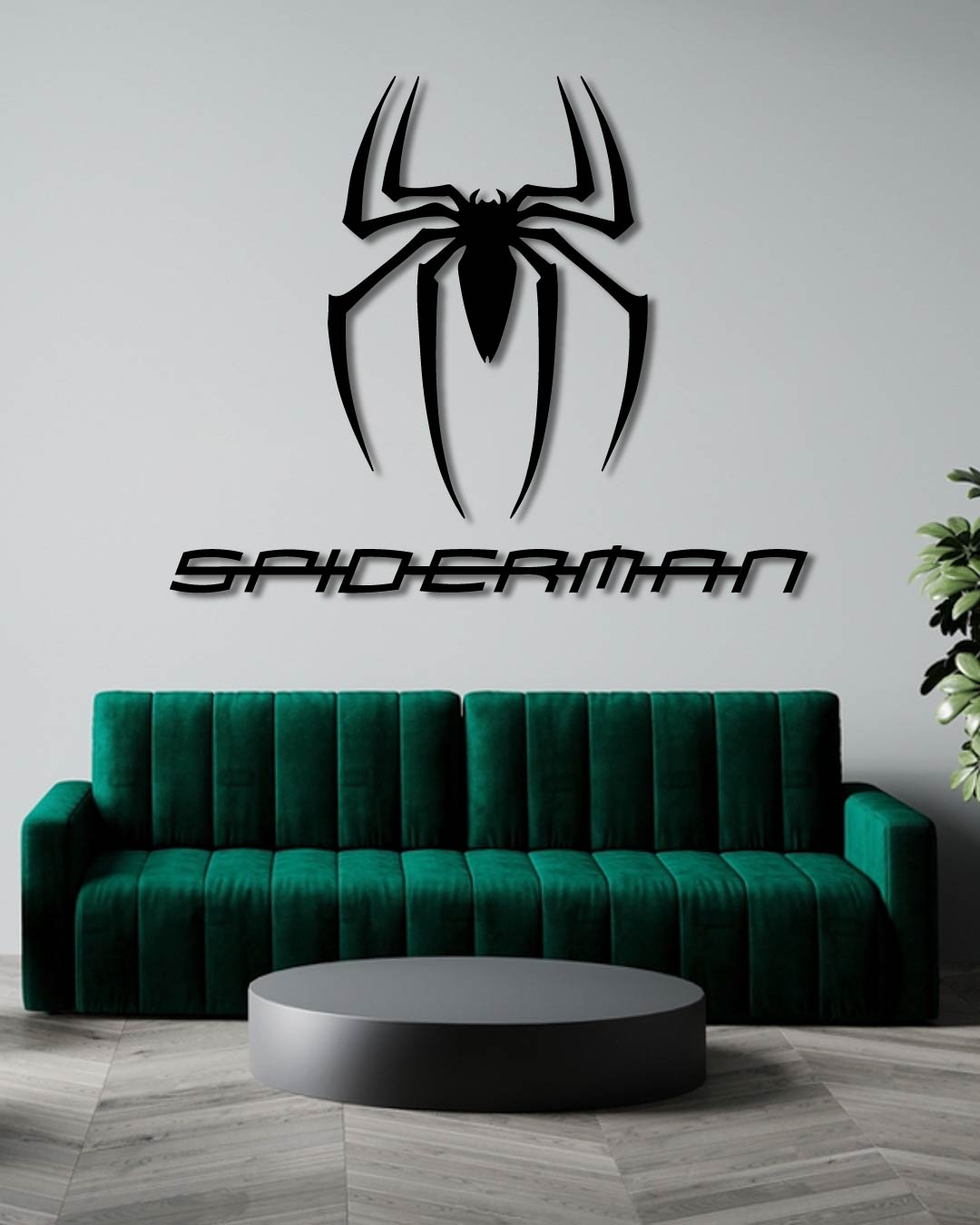 Spiderman Full Logo Metal Wall Art Frame