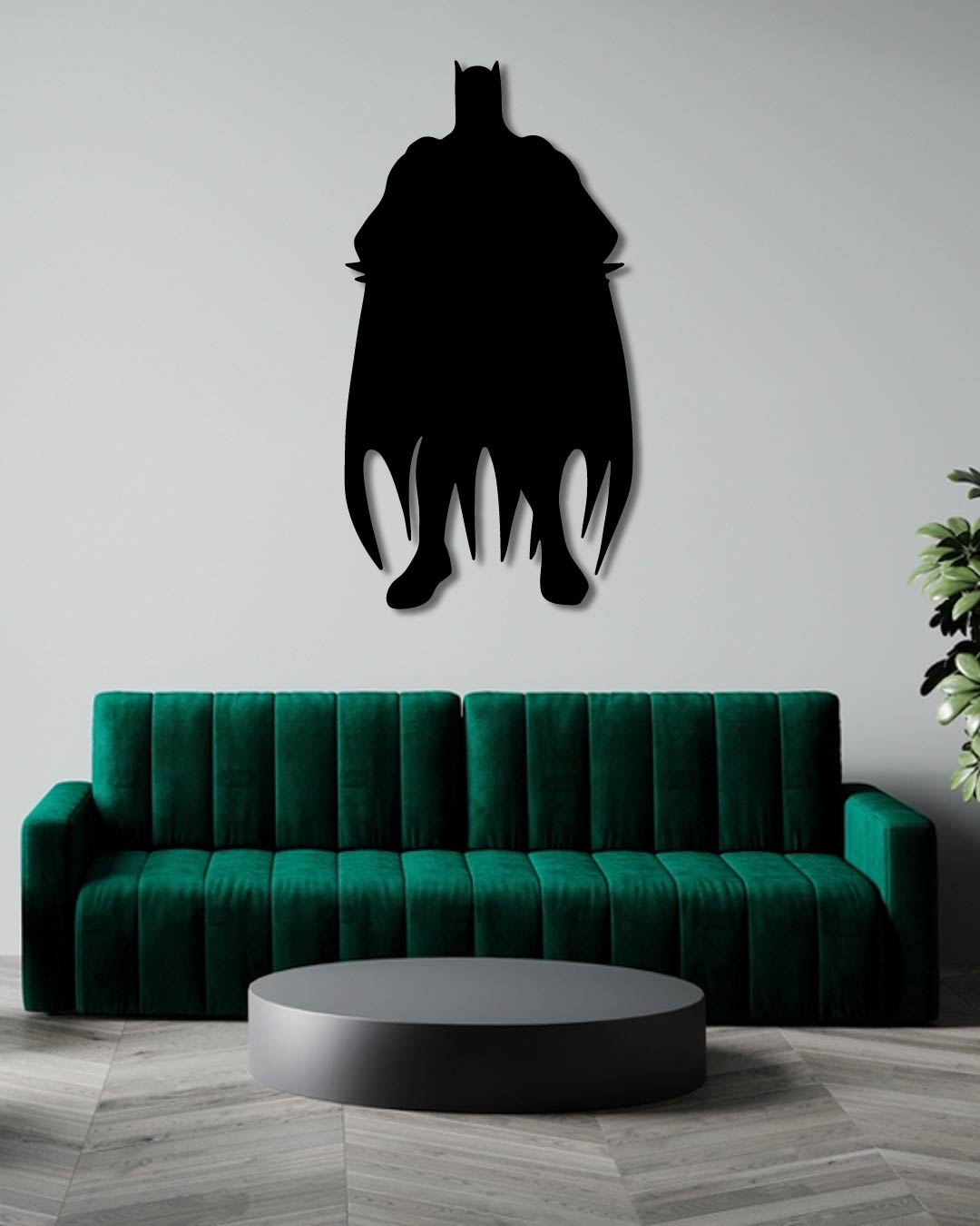 Batman Classic Silhouette Metal Wall Art Frame