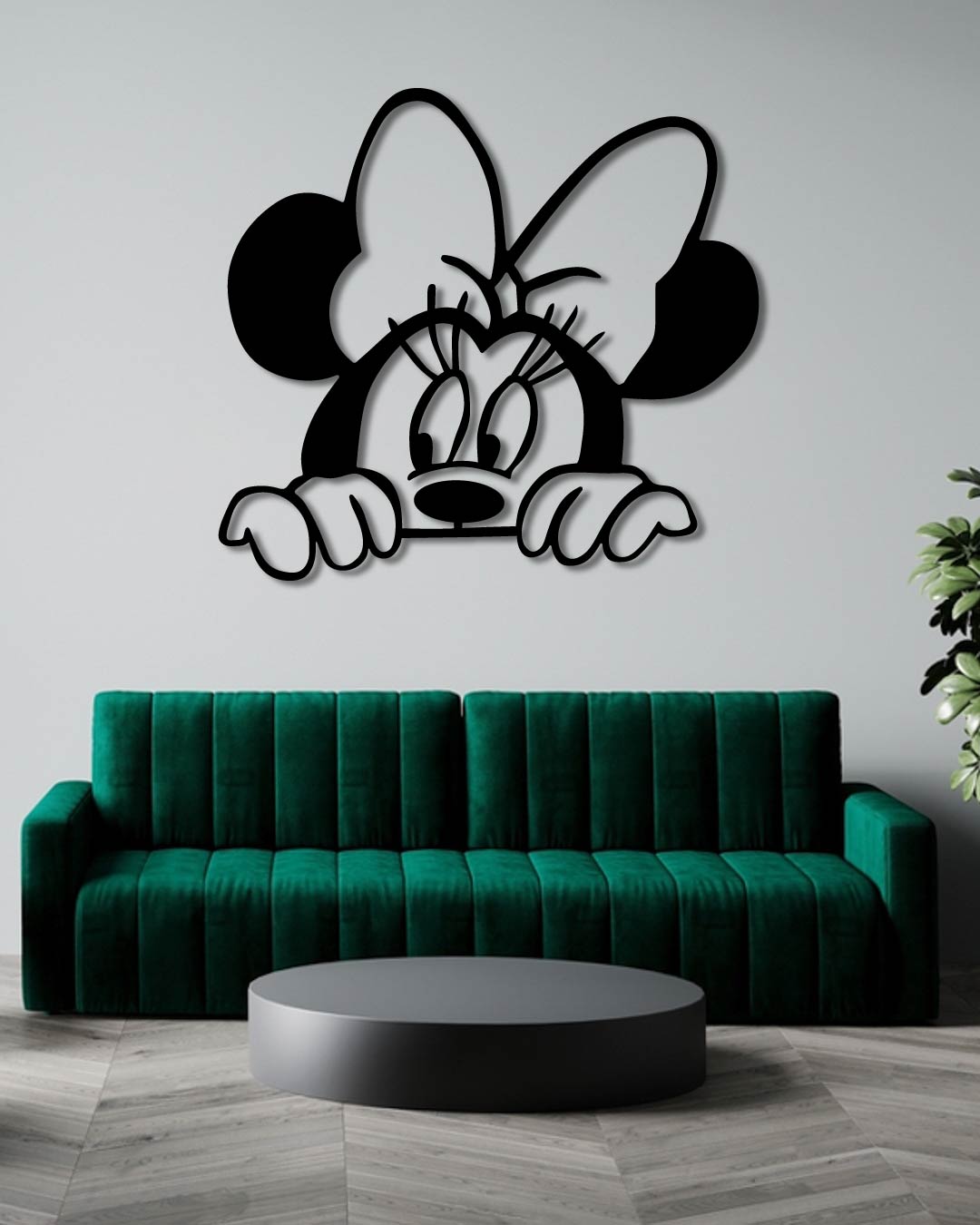 Minnie Mouse Metal Wall Art Frame