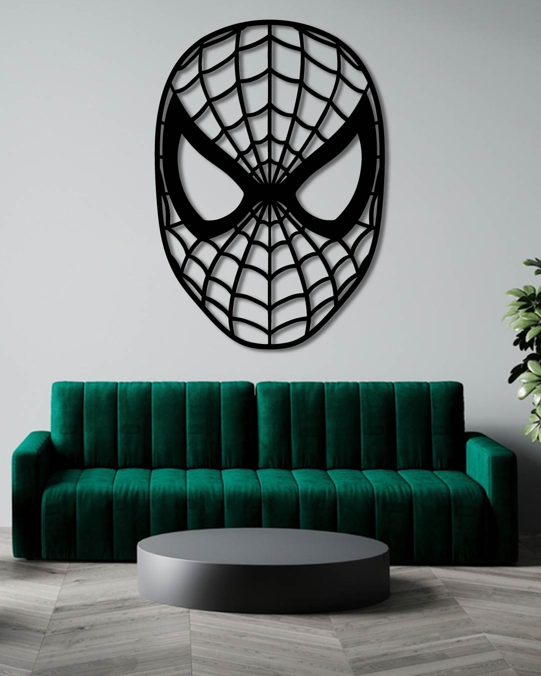 Spiderman Mask Metal Wall Art Frame