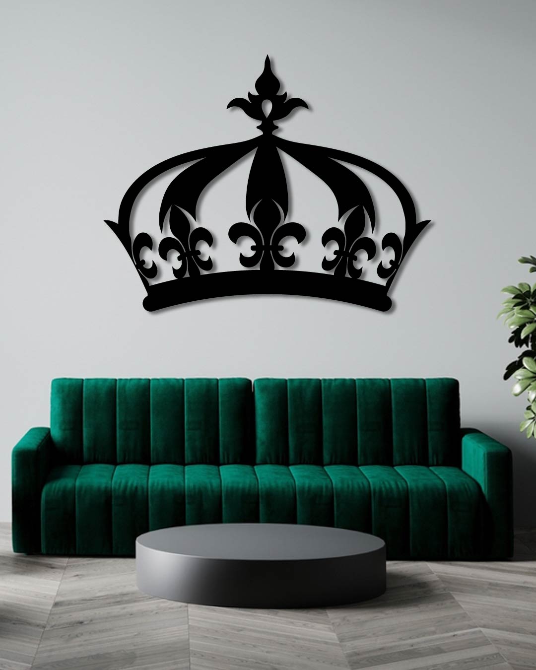 Royal Crown Metal Wall Art Frame