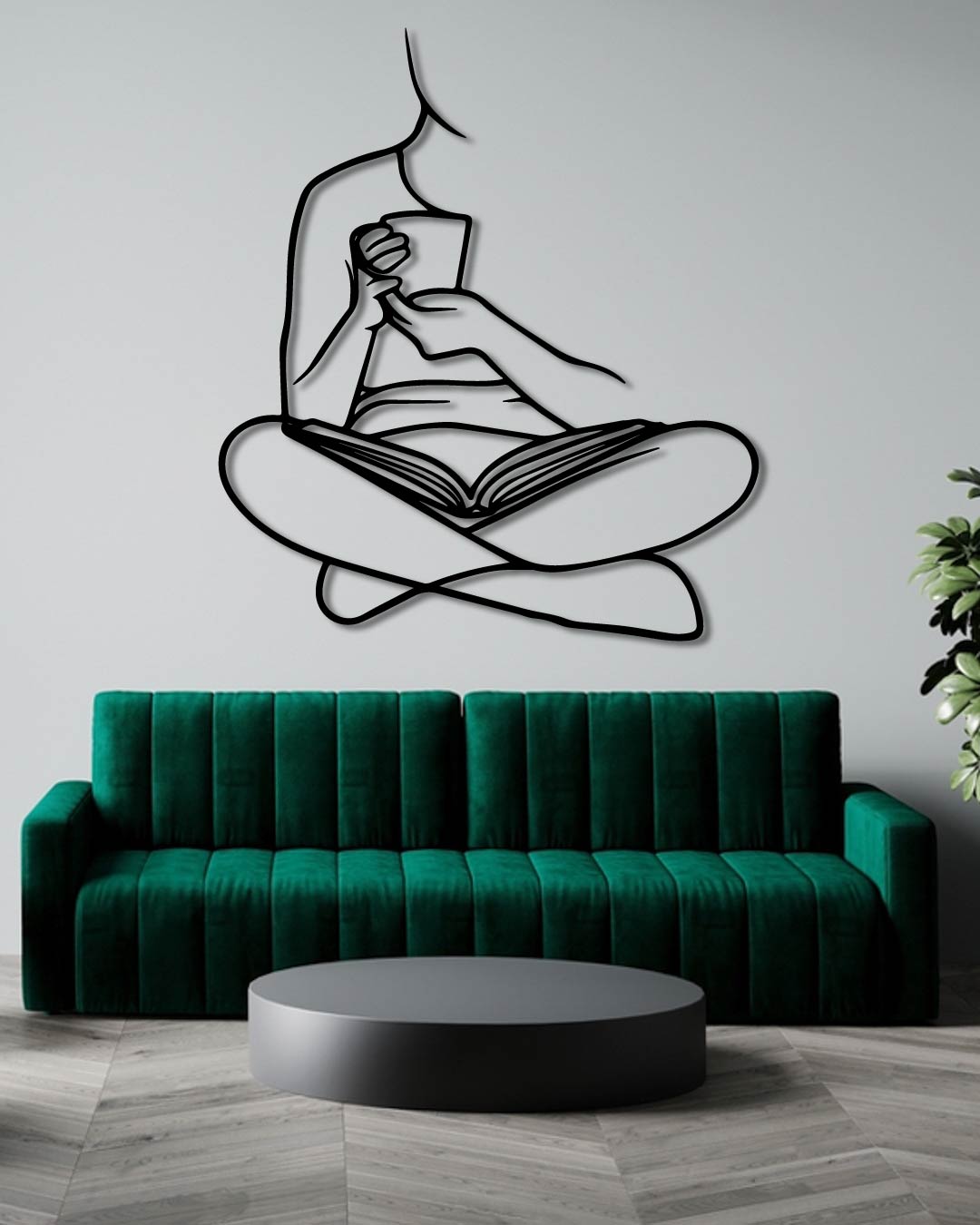 LADY MUG METAL WALL ART