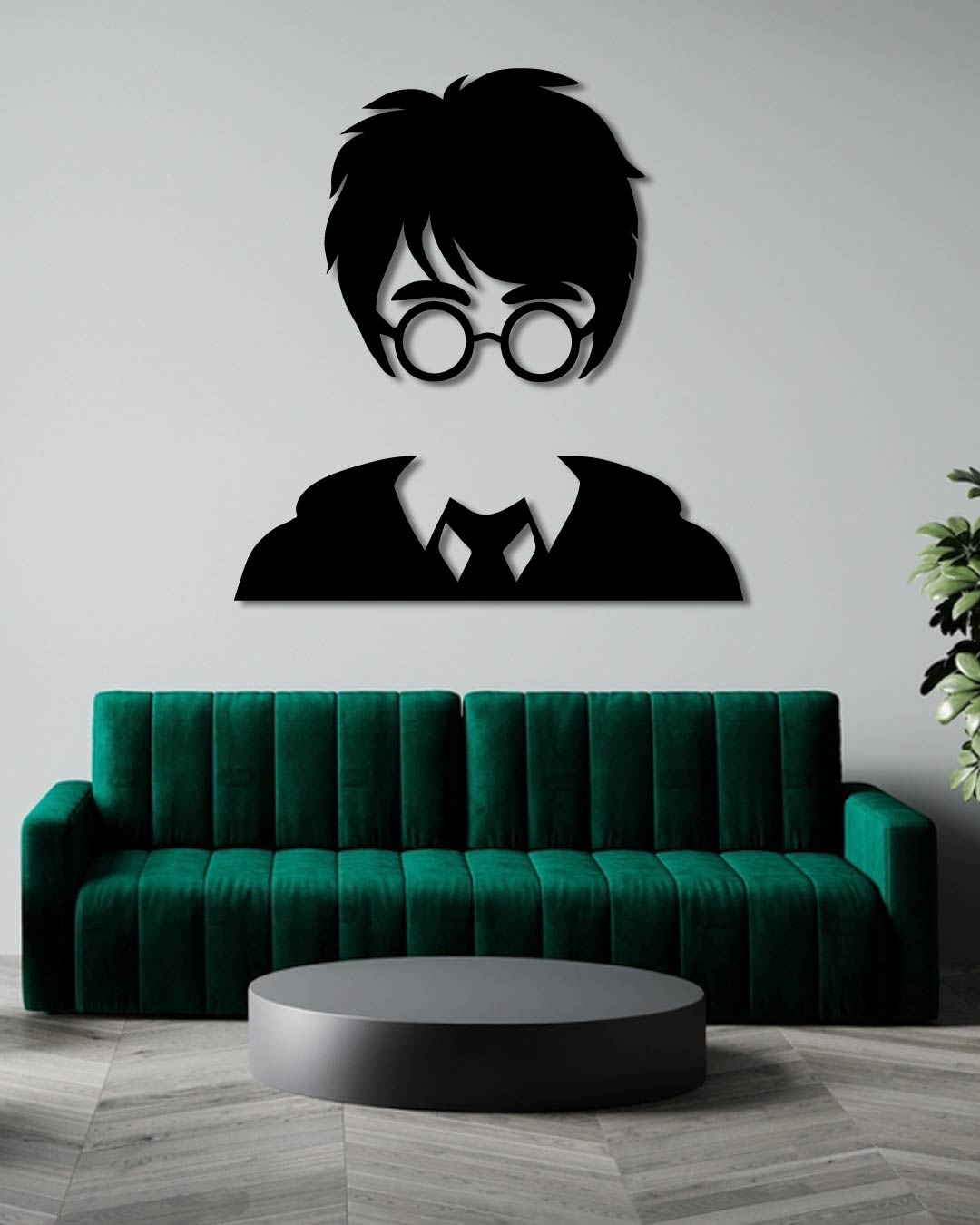 Harry Potter Silhouette Metal Wall Art Frame