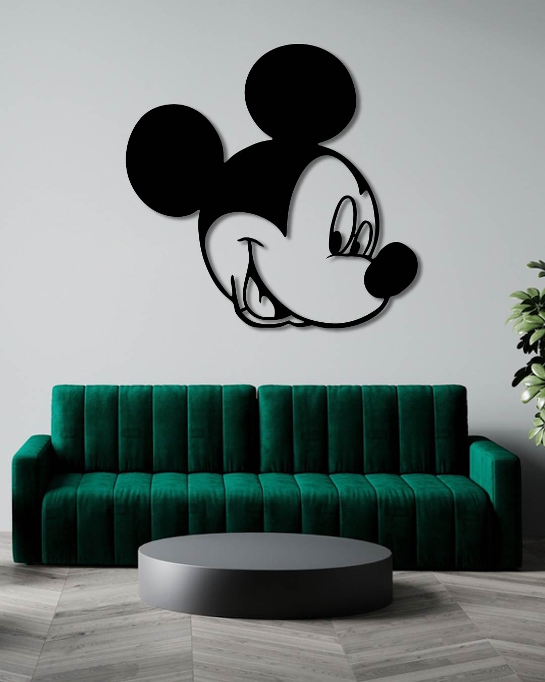 Mickey Mouse Head Metal Wall Art Frame