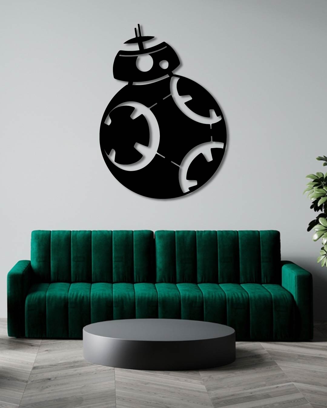 Star Wars BB8 Robot Metal Wall Art Frame