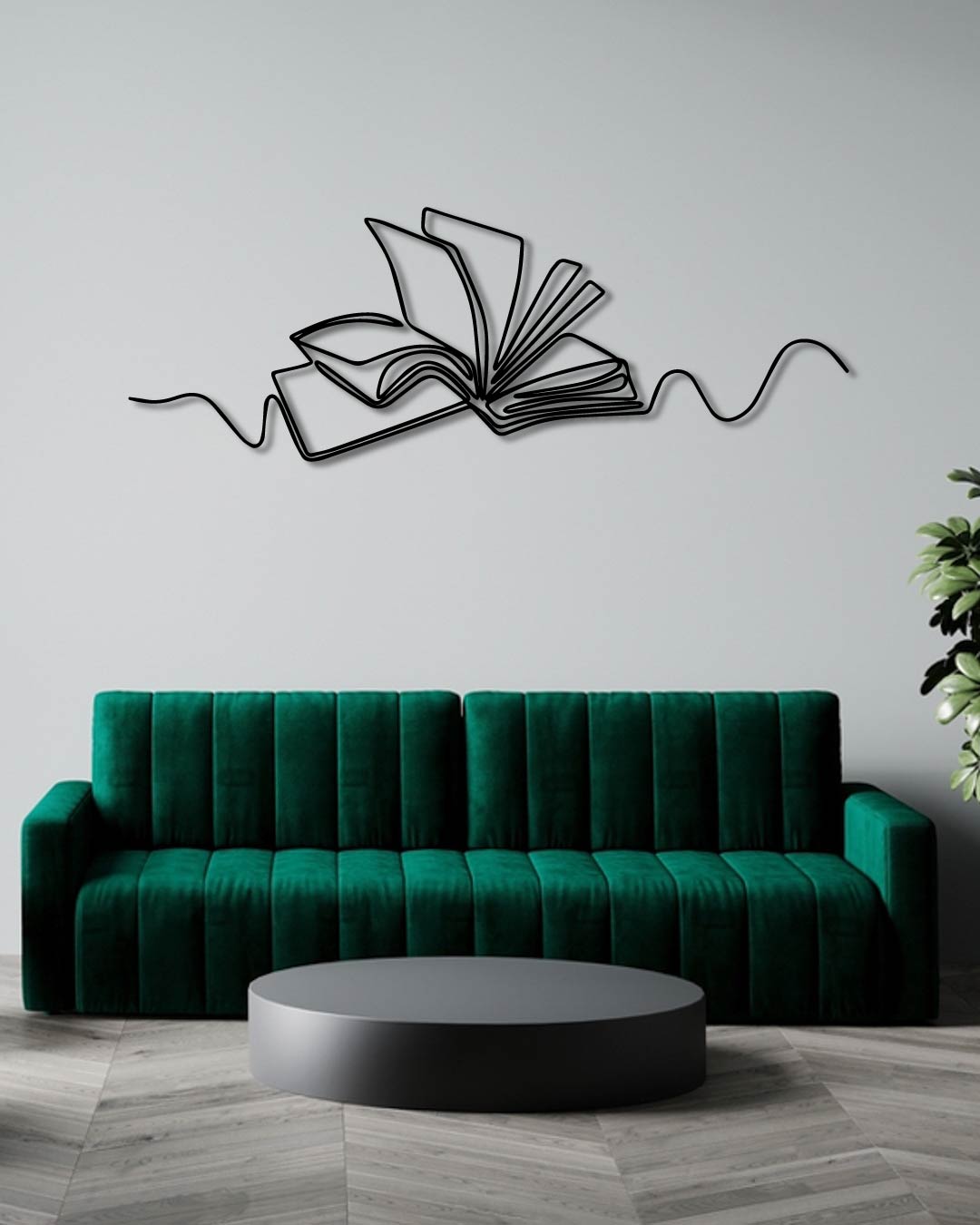 Open Book Metal Wall Art Frame