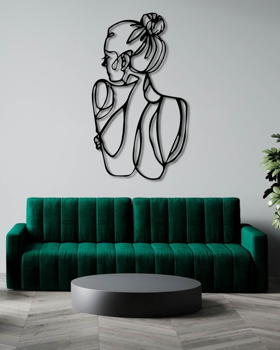 ABSTRACT WOMAN METAL WALL ART