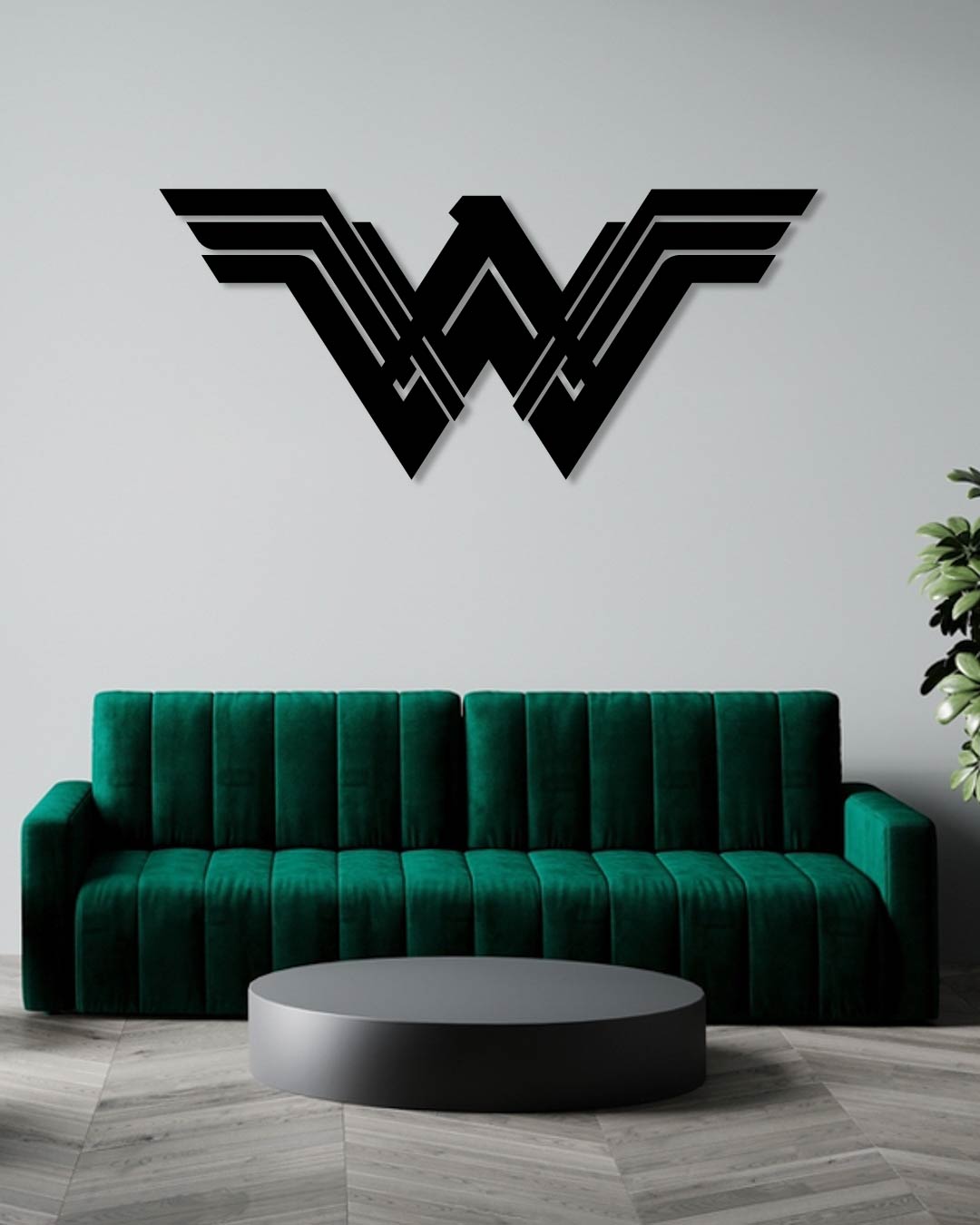 Wonder-Woman Logo Metal Wall Art Frame
