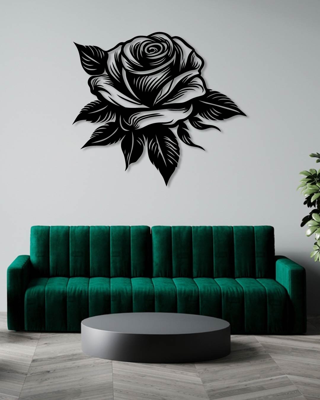 TEXTURED ROSE METAL WALL ART