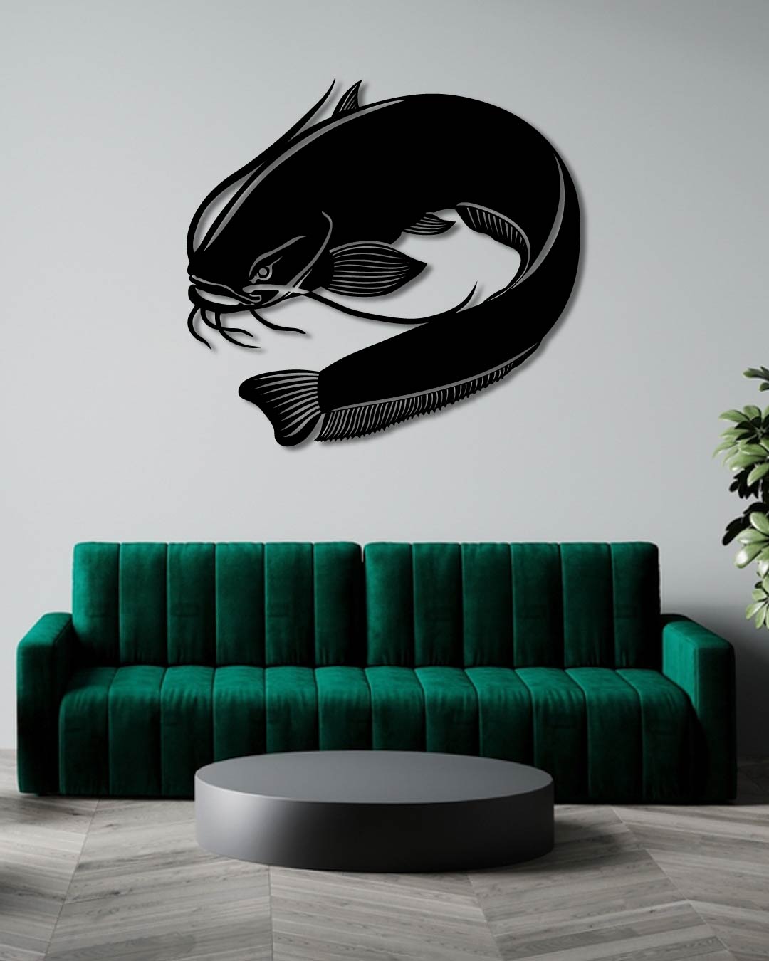 Catfish Metal Wall Art Frame