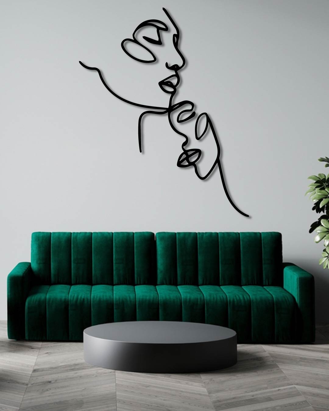 MAN AND WOMAN METAL WALL ART
