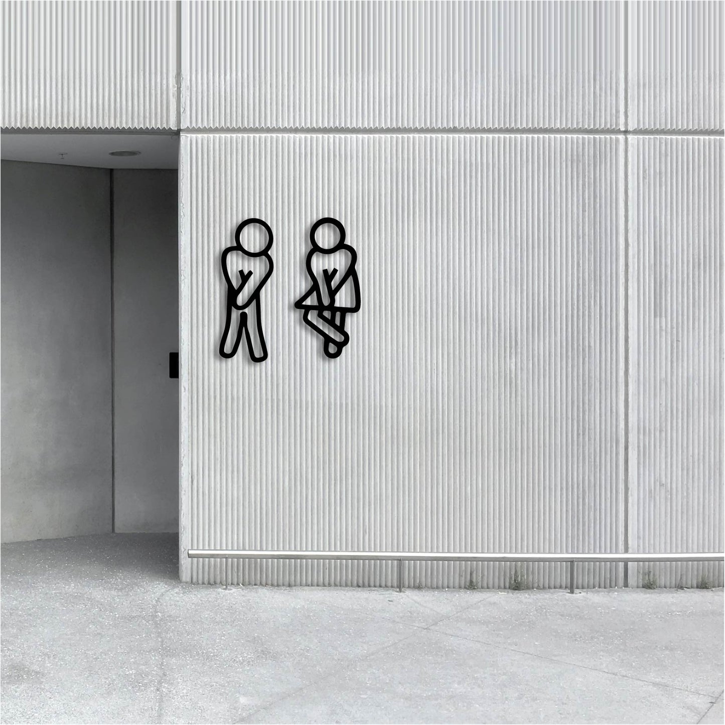 FUNNY MAN AND WOMAN TOILET SIGN METAL WALL ART
