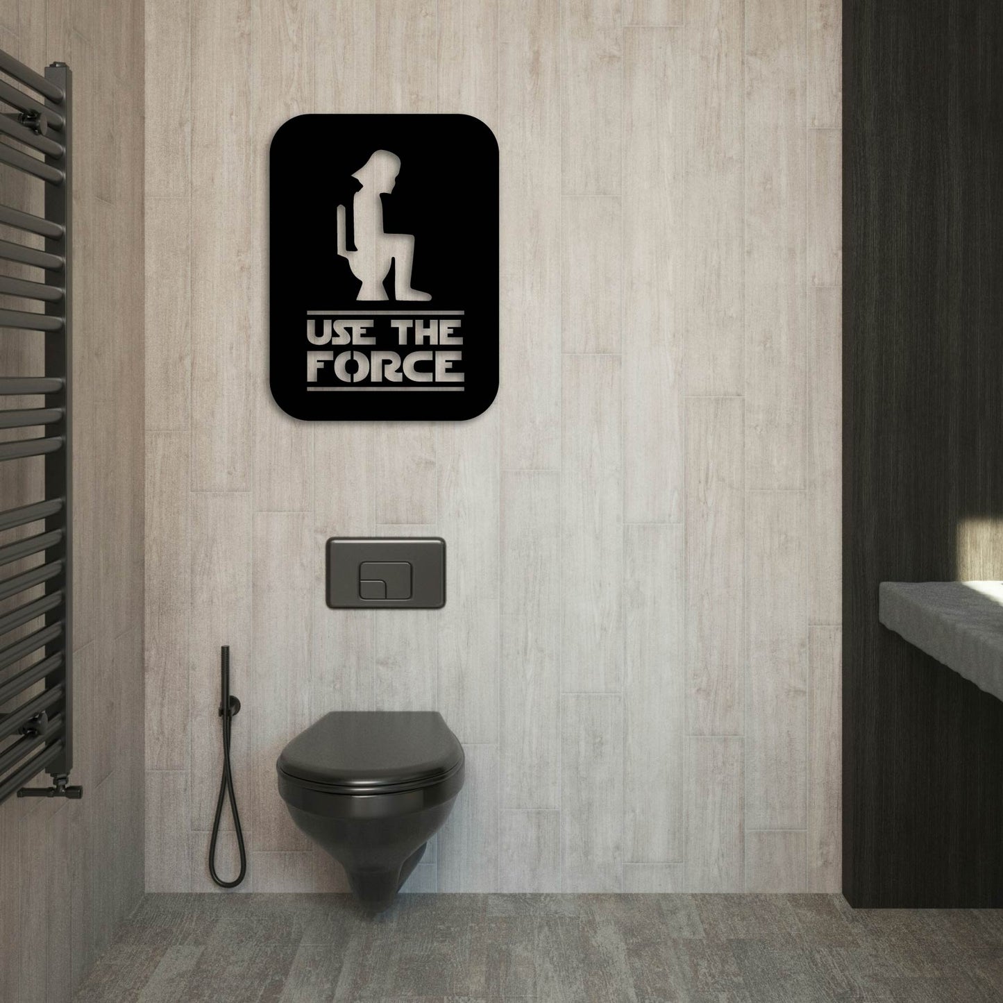 STAR WARS FUNNY BATHROOM SIGN METAL WALL ART