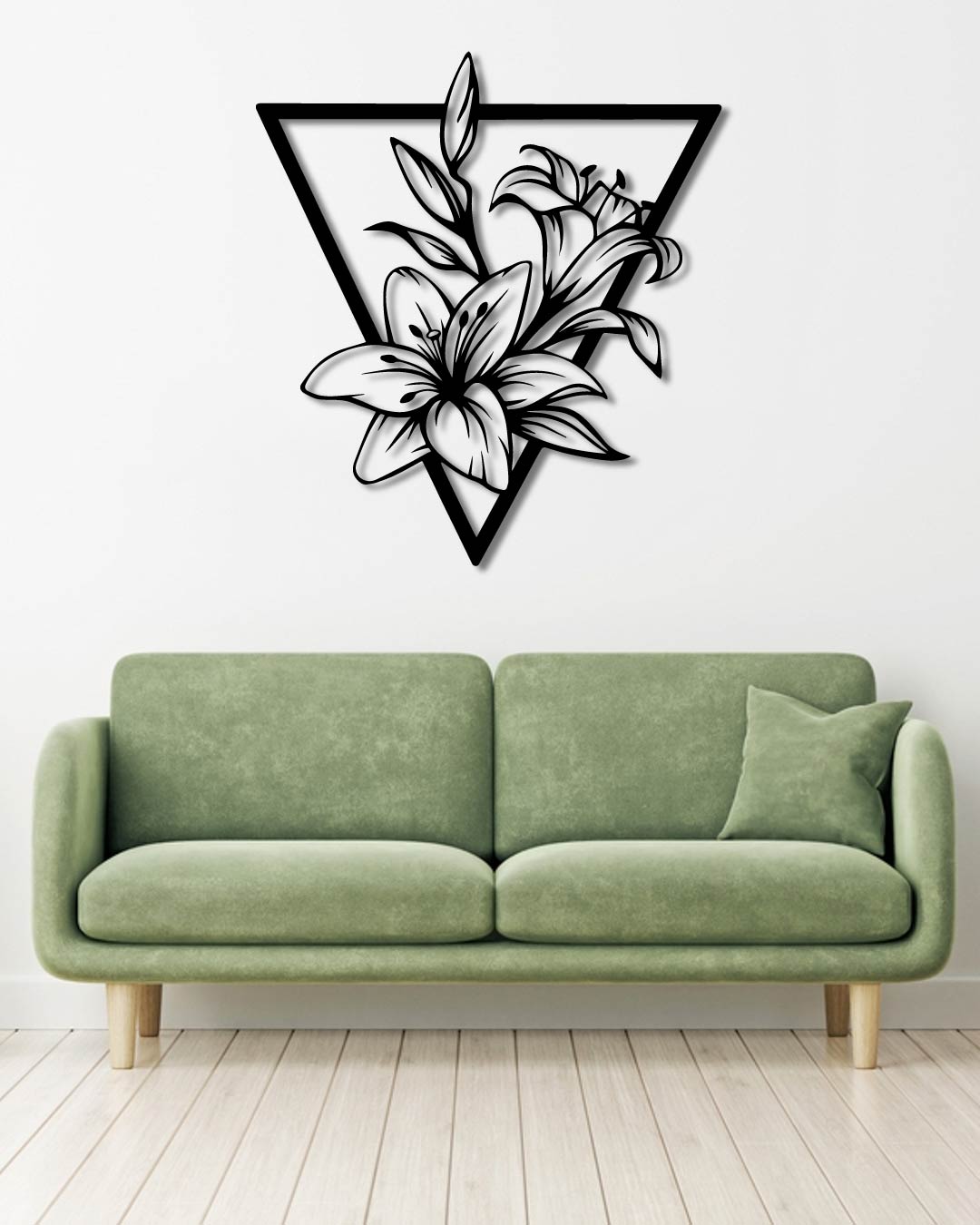 Flowers Metal Wall Art Frame