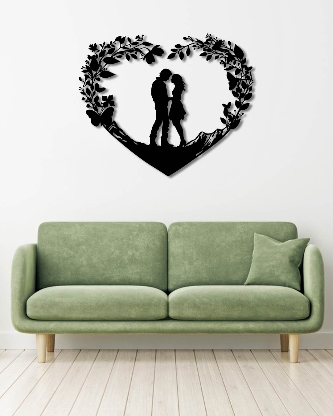 HILLSIDE LOVERS METAL WALL ART