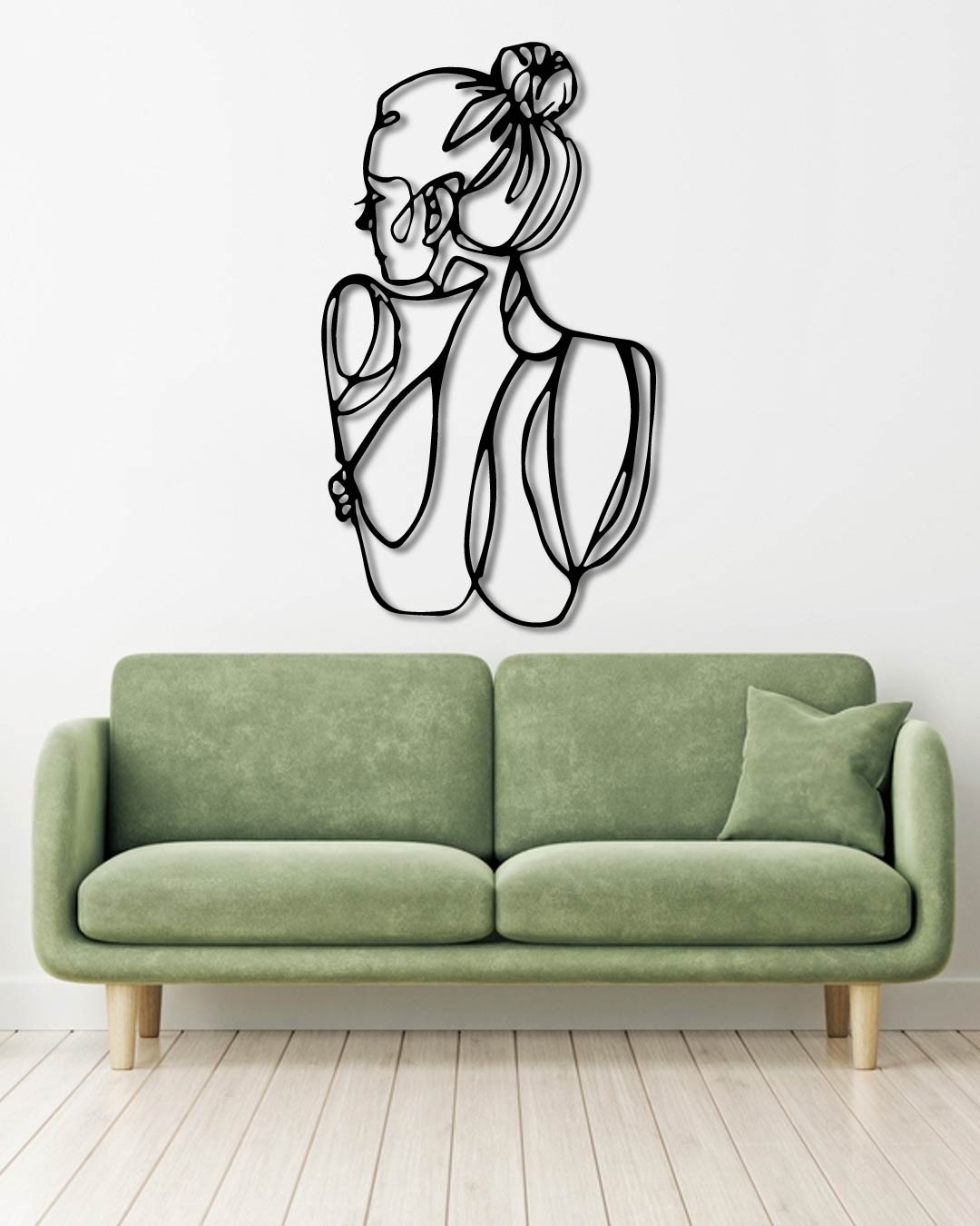 ABSTRACT WOMAN METAL WALL ART